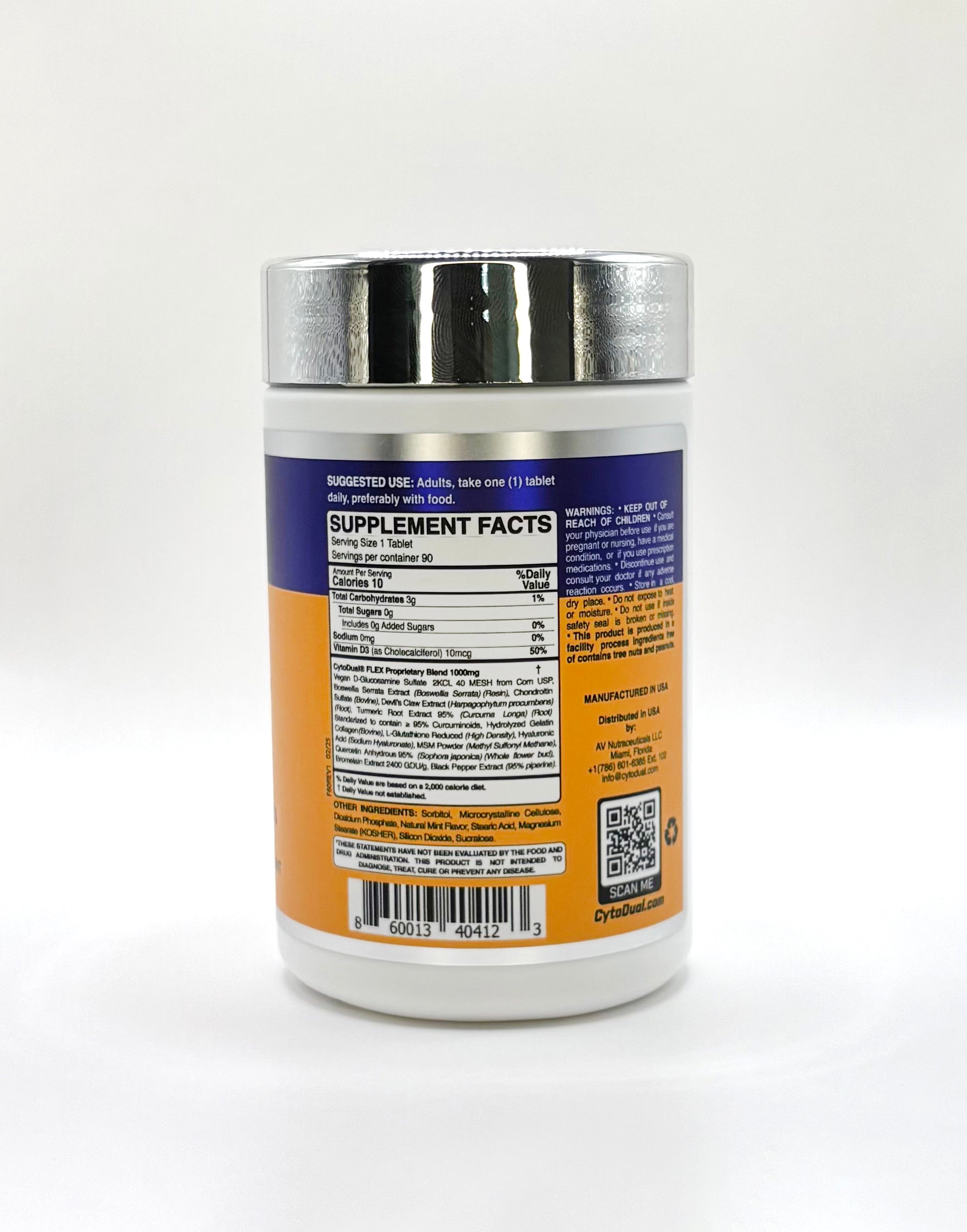 Antioxidant, improves mobility, protects articular cartilage, joint and muscle analgesic, anti-inflammatory | Boswella, Conditrin, Glucosamine, Devil's Claw, Turmeric, Hyaluronic Acid, Collagen, MSM, Quercetin, Bromelian, Vit D3