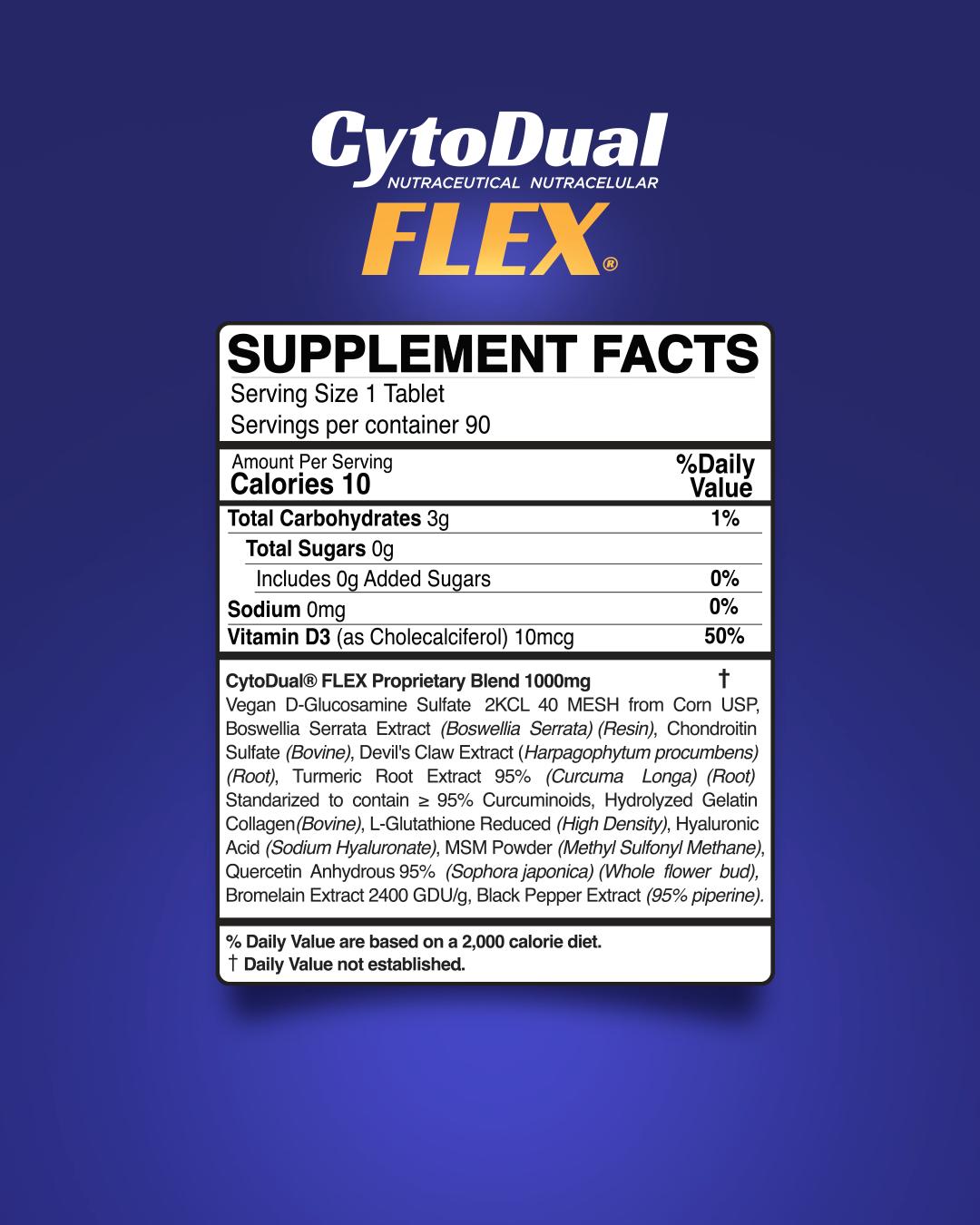 Antioxidant, improves mobility, protects articular cartilage, joint and muscle analgesic, anti-inflammatory | Boswella, Conditrin, Glucosamine, Devil's Claw, Turmeric, Hyaluronic Acid, Collagen, MSM, Quercetin, Bromelian, Vit D3