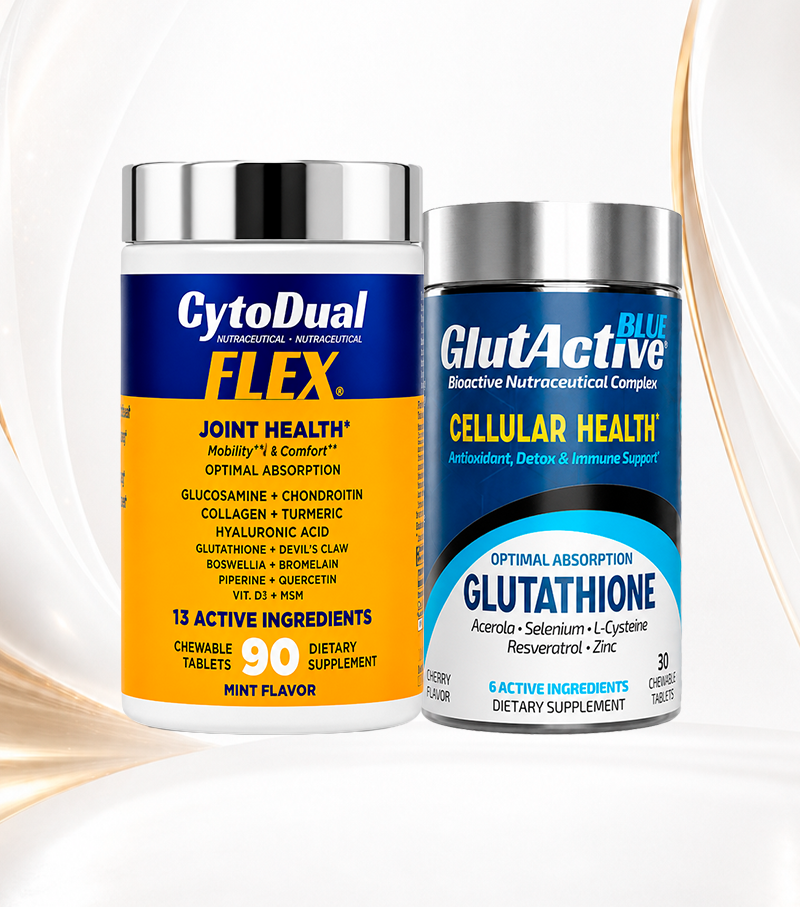 GlutActive FLEX + Blue-30 | Joint & Immune Support Bundle | 90 + 30 Chewable Tablets