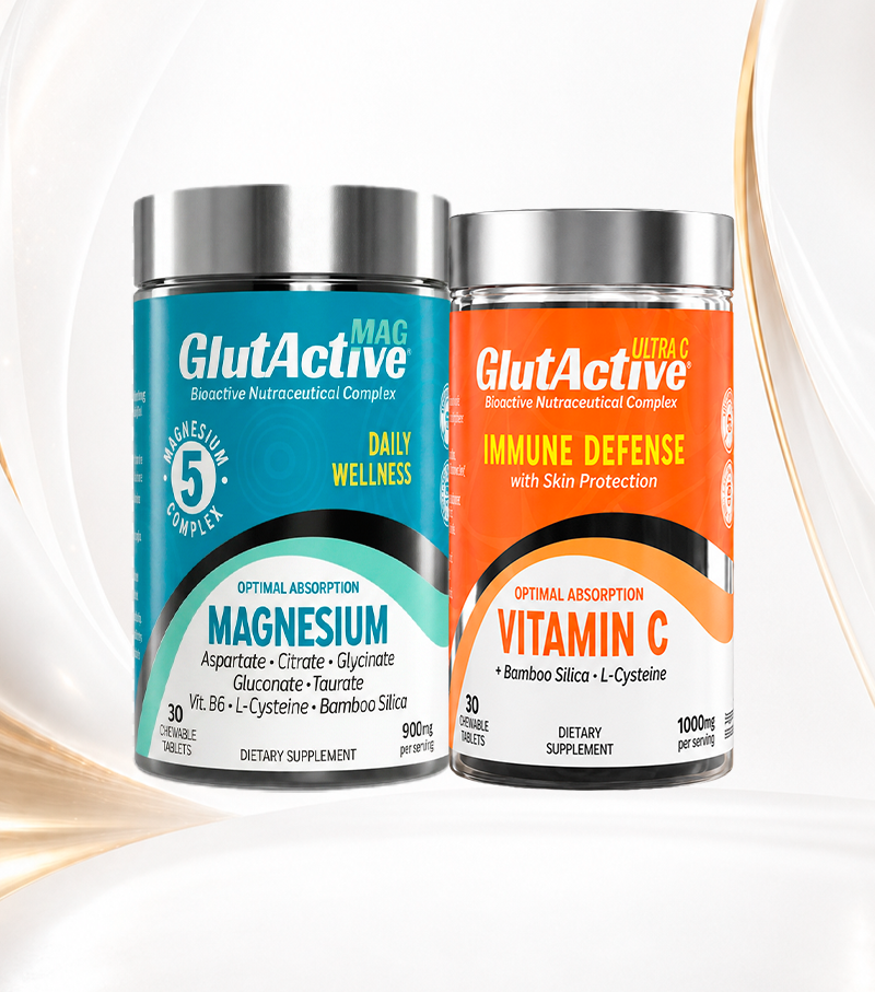 GlutActive Mag5 x 60 Tab + UltraC x 30 Tab | Bundle | 60 + 30 Chewable Tablets