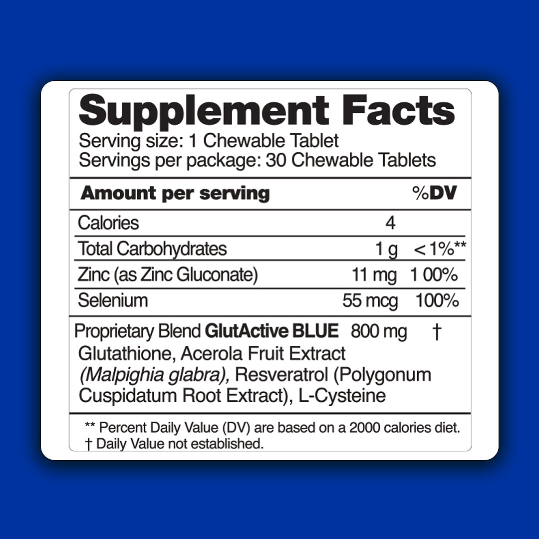 Antioxidant | Cellular Detox, Increased Energy, Anti-Aging and Daily Immune Function Support | Heart Health | Glutathione + Cysteine | Acerola + Resveratrol | Selenium + Zinc | Chewable Tablets X 3